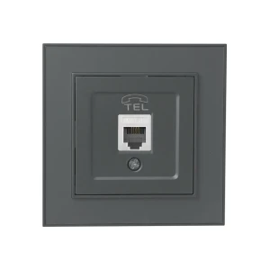 Priză de telefon alfa antracit elmos