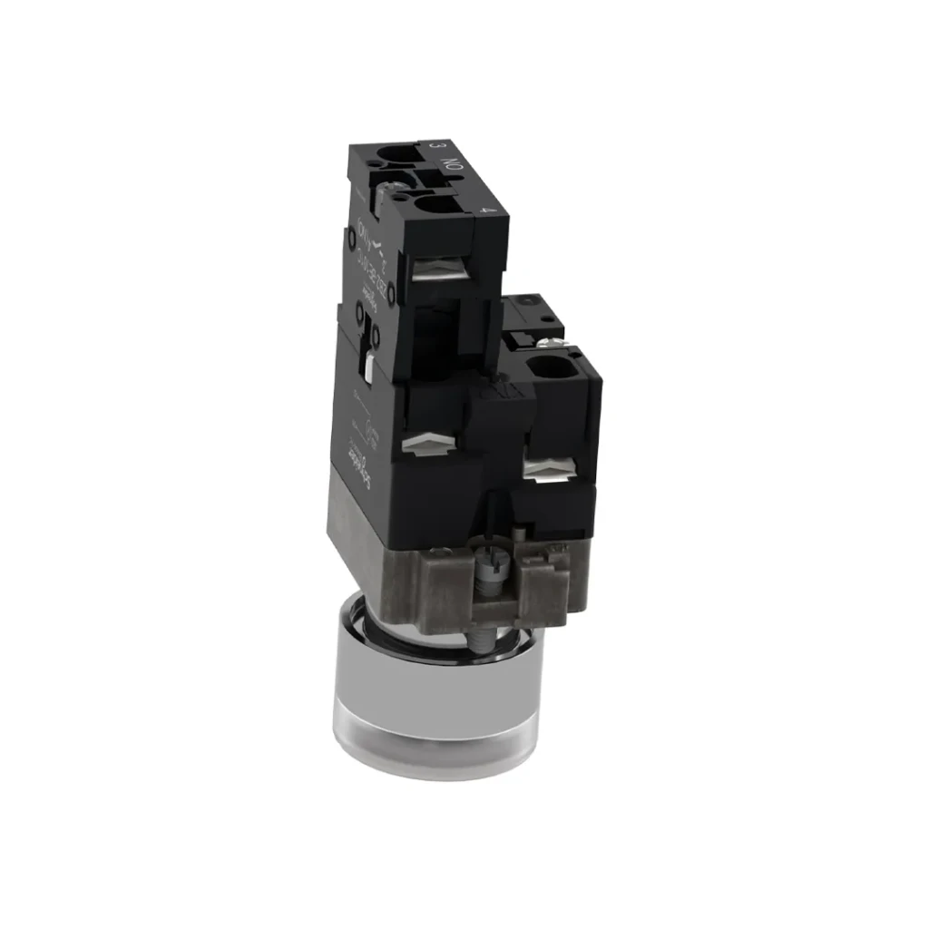 Buton cu revenire 24 v ac/dc 3 a ip65 alb schneider-electric 3