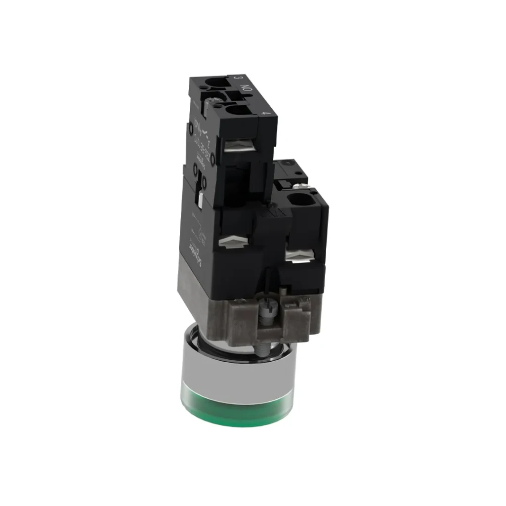 Buton cu revenire 220 - 240 v ac 3 a ip65 verde schneider-electric 3