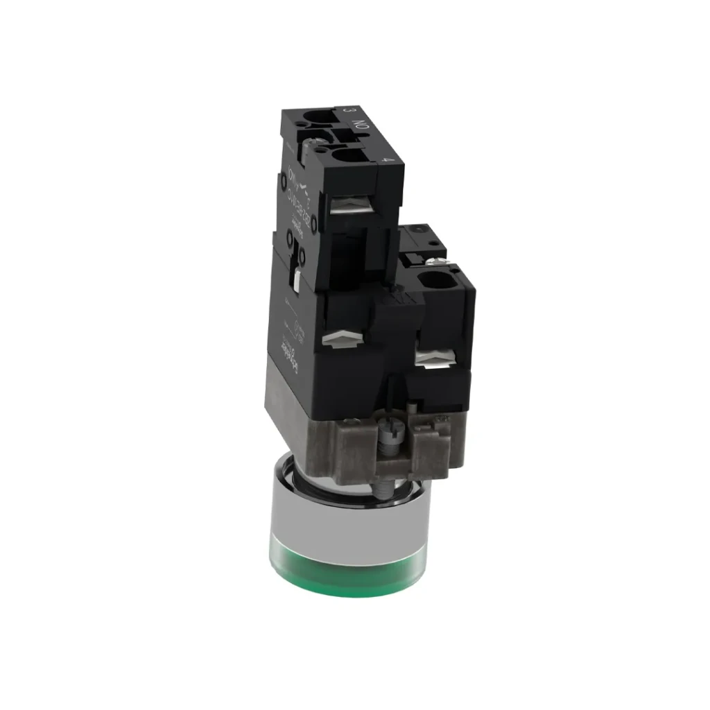 Buton cu revenire 24 v ac/dc 3 a ip65 verde schneider-electric 3