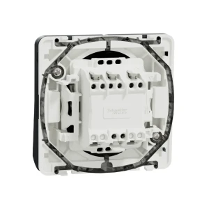 Întrerupător dublu cu revenire mureva 10 a 220 - 240 v antracit schneider-electric Thumbnail 2