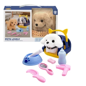 Jucărie interactivă din pluș "Căţeluş cu accesorii", (as.)