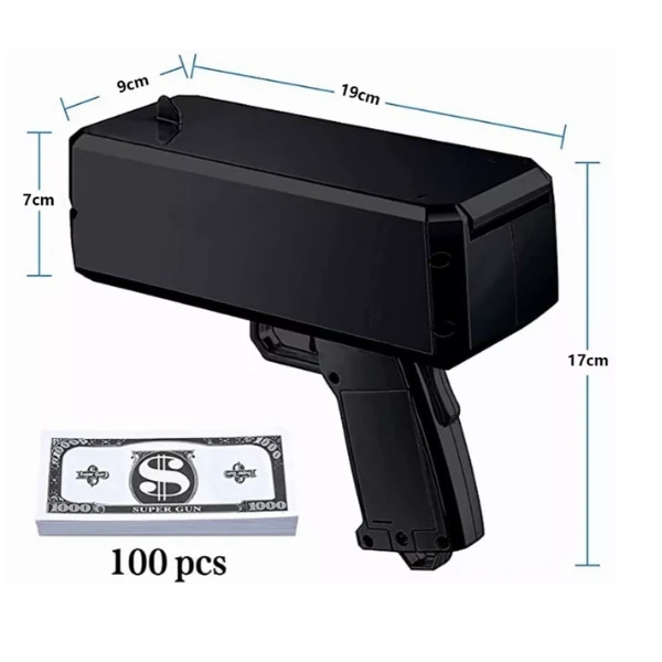 Pistol cu bani electric, 100 de bancnote 4