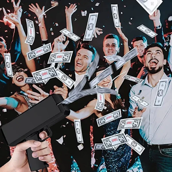 Pistol cu bani electric, 100 de bancnote 8