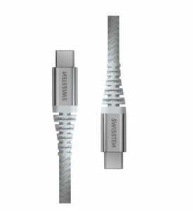 Data cablu swissten kevlar usb-c / usb-c 1.5m white Thumbnail 2
