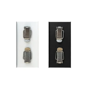 Conector de metal 130 x 60 mm alb/negru elmos
