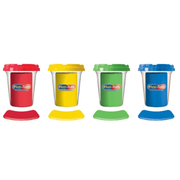 Set de plastilină în tub, clasic, 4 buc. 2