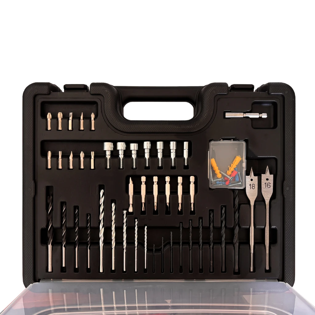 Masina de gaurit pe acumulator in set cu 2 baterii si 46 accesorii bs6018 5