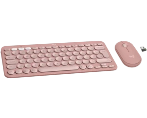 Set tastatură + mouse logitech pebble 2 combo, fără fir, roz Thumbnail 3