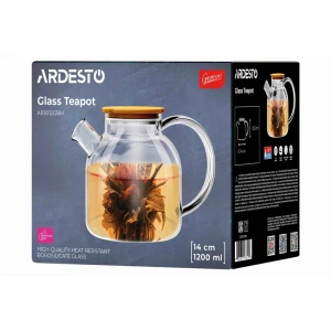 Заварочный чайник ardesto gemini ar3012gbm, 1,2л, прозрачный Thumbnail 2