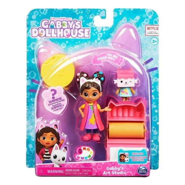 Setul pentru studio de artă gabby, seria "gabby's dollhouse" 3
