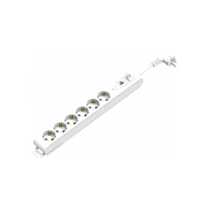 Prelungitor cu filtru cu împământare și întrerupător 6 + usb a + usb type c 1.5 m 16 a horoz