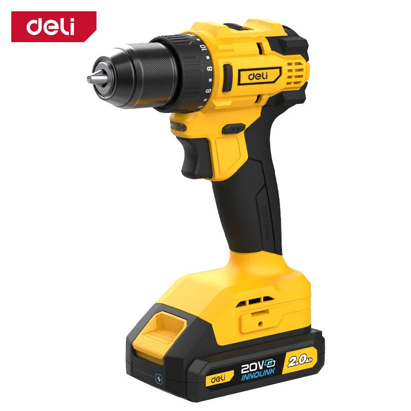 Dc120 masina de gaurit fara fir litiu-ion 20v 45nm 2.0ah*2 deli 5