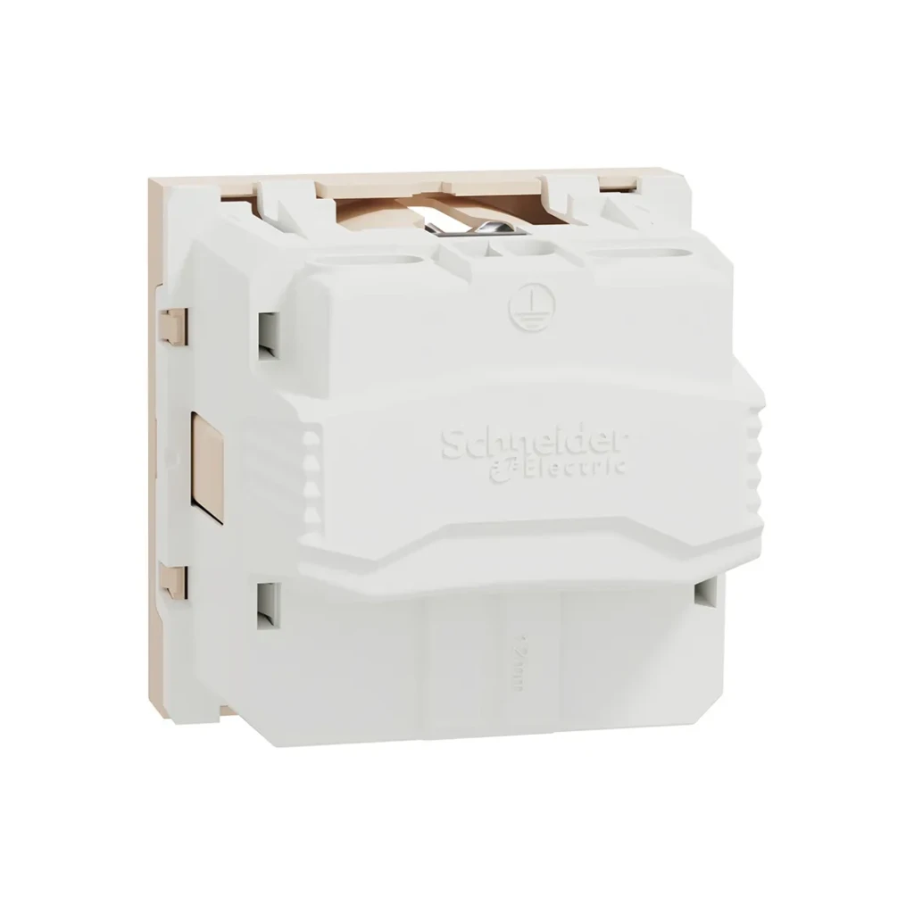 Розетка с заземлением и защитой noua unica 16 a 220 - 240 в бежевый schneider-electric 2