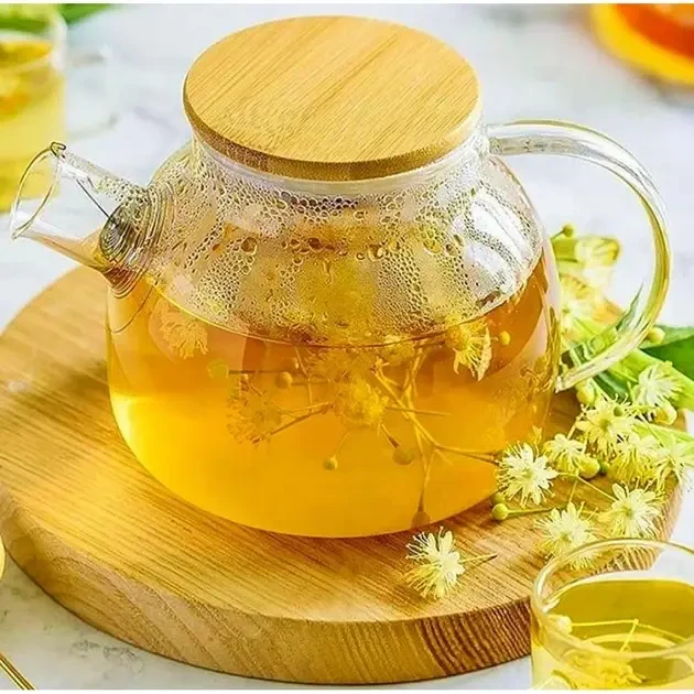 Ceainic din sticlă pentru infuzie 1lt  (90-6) 090066 4