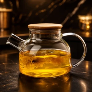Ceainic din sticlă pentru infuzie 1lt  (90-6) 090066