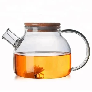 Ceainic din sticlă pentru infuzie 1lt  (90-6) 090066 Thumbnail 3
