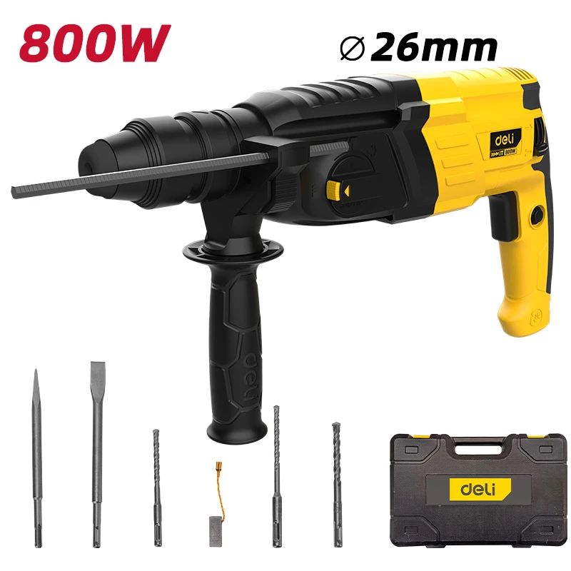Ciocan rotopercutor 800w26mm deli 2