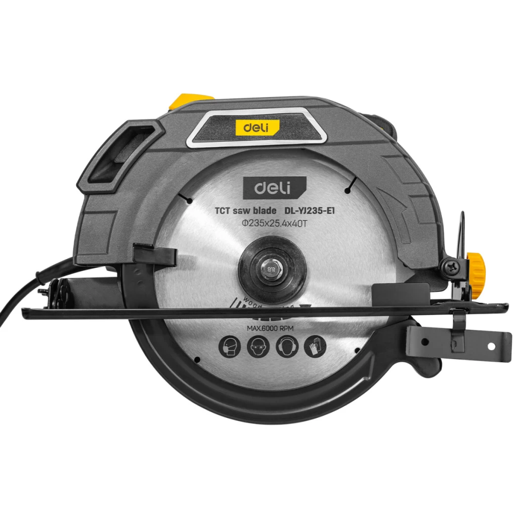 **циркулярная пила deli 2200 вт, 9-1/4" (235 мм), диск 40t** 3
