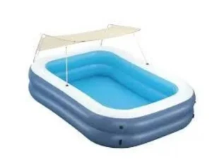 Piscina 8'4" x 70" x 55"/2.54m x 1.78m x 1.40m summer bliss shaded family pool cu copertină