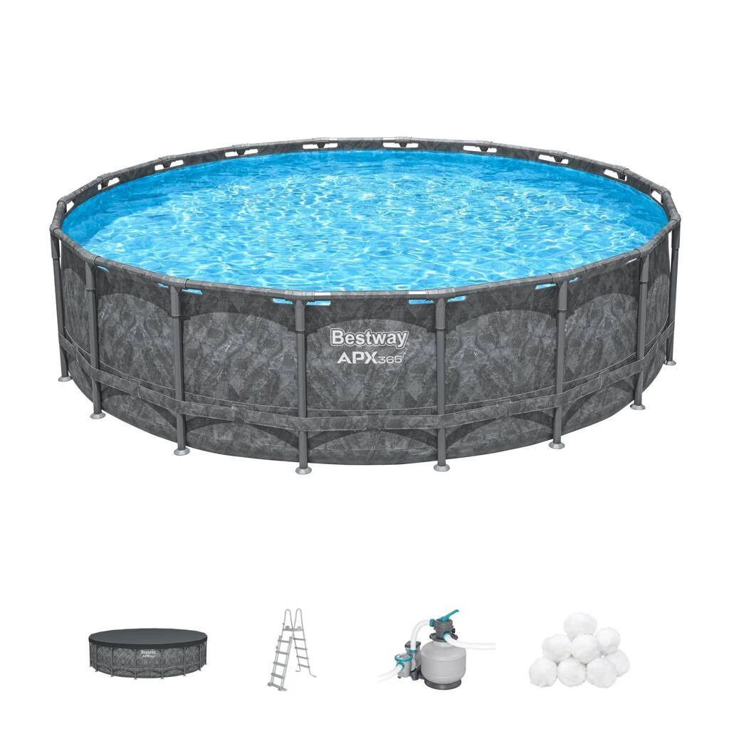 Piscina cu cadru metalic apx 365 18' x 52"/5.49m x 1.32m round pool set/ 26423l 2
