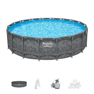 Piscina cu cadru metalic apx 365 18' x 52"/5.49m x 1.32m round pool set/ 26423l Thumbnail 2