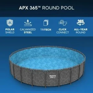 Piscina cu cadru metalic apx 365 18' x 52"/5.49m x 1.32m round pool set/ 26423l