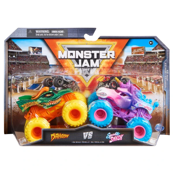 1:64 set mașinuțe metalice monster jam scară, ass. 18