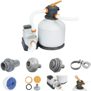 Filtru p/u piscina cu nisip 11355l/h, rezervor pentru nisip 36kg, granulație 0.45-0.85mm