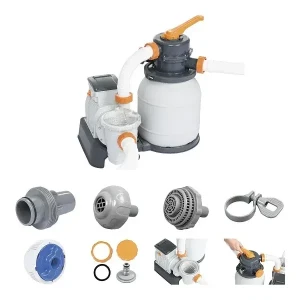 Filtru p/u piscina cu nisip 6056l/h, rezervor pentru nisip 9kg, granulație 0.45-0.85mm