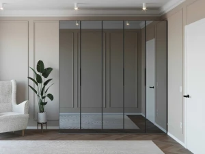 Шкаф для одежды распашной bayro modena 2250x2400x530 серый камень