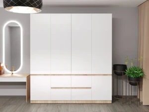 Шкаф для одежды распашной bayro harmony dulap pentru haine bayro harmony 2000x2200x550 cu sertare sonoma