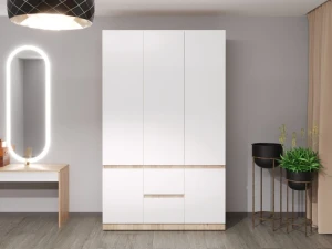 Шкаф для одежды распашной bayro harmony dulap pentru haine bayro harmony 1350x2200x550 cu sertare sonoma