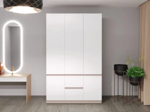 Шкаф для одежды распашной bayro harmony dulap pentru haine bayro harmony 1350x2200x550 cu sertare gri piatra