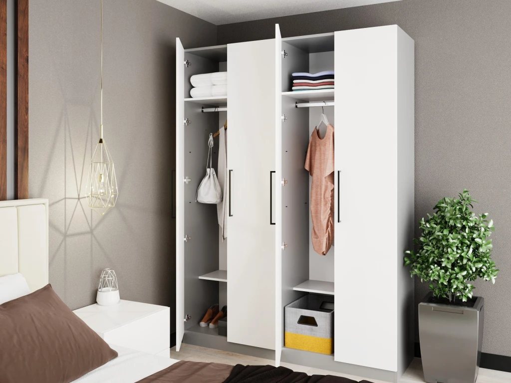Шкаф для одежды распашной bayro serenity dulap bayro serenity 1600x2200x518 white 2
