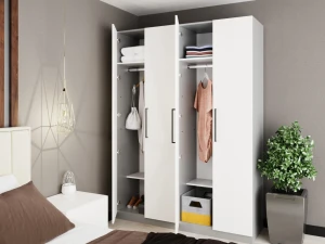 Шкаф для одежды распашной bayro serenity dulap bayro serenity 1600x2200x518 white Thumbnail 2
