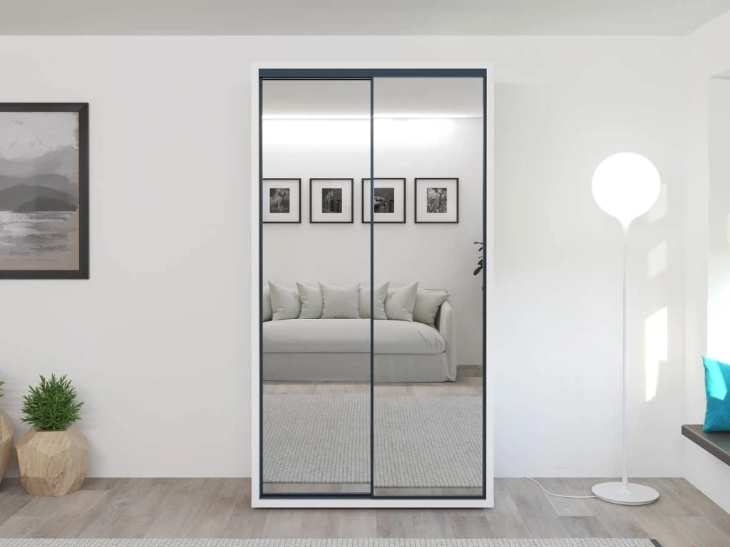 Шкаф купе bayro parma 1200x2250x600 белый 4