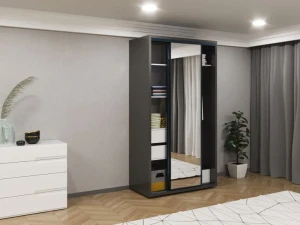 Шкаф купе bayro parma 1200x2250x600 антрацит Thumbnail 3