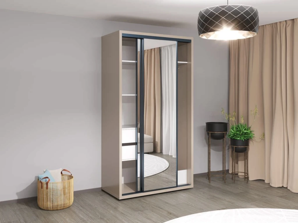 Dulap glisant bayro parma 1200x2250x600 gri piatra 3