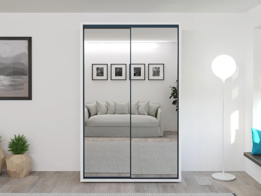 Dulap glisant bayro parma 1400x2250x600 alb 4
