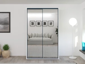 Dulap glisant bayro parma 1400x2250x600 alb Thumbnail 4