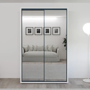 Dulap glisant bayro parma 1400x2250x600 alb