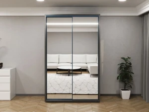 Шкаф купе bayro parma 1400x2250x600 антрацит Thumbnail 4