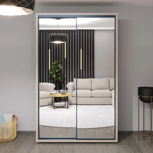 Dulap glisant bayro parma 1400x2250x600 gri piatra