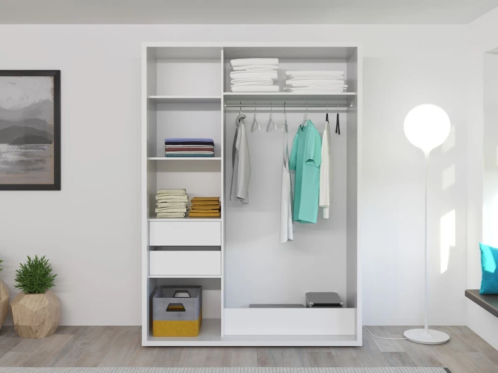 Шкаф купе bayro parma 1600x2250x600 белый 2