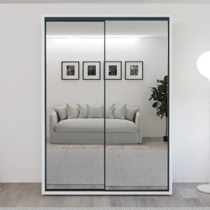 Dulap glisant bayro parma 1600x2250x600 alb