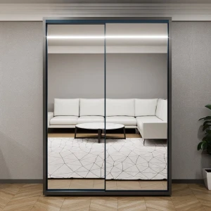 Dulap glisant bayro parma 1600x2250x600 antracit