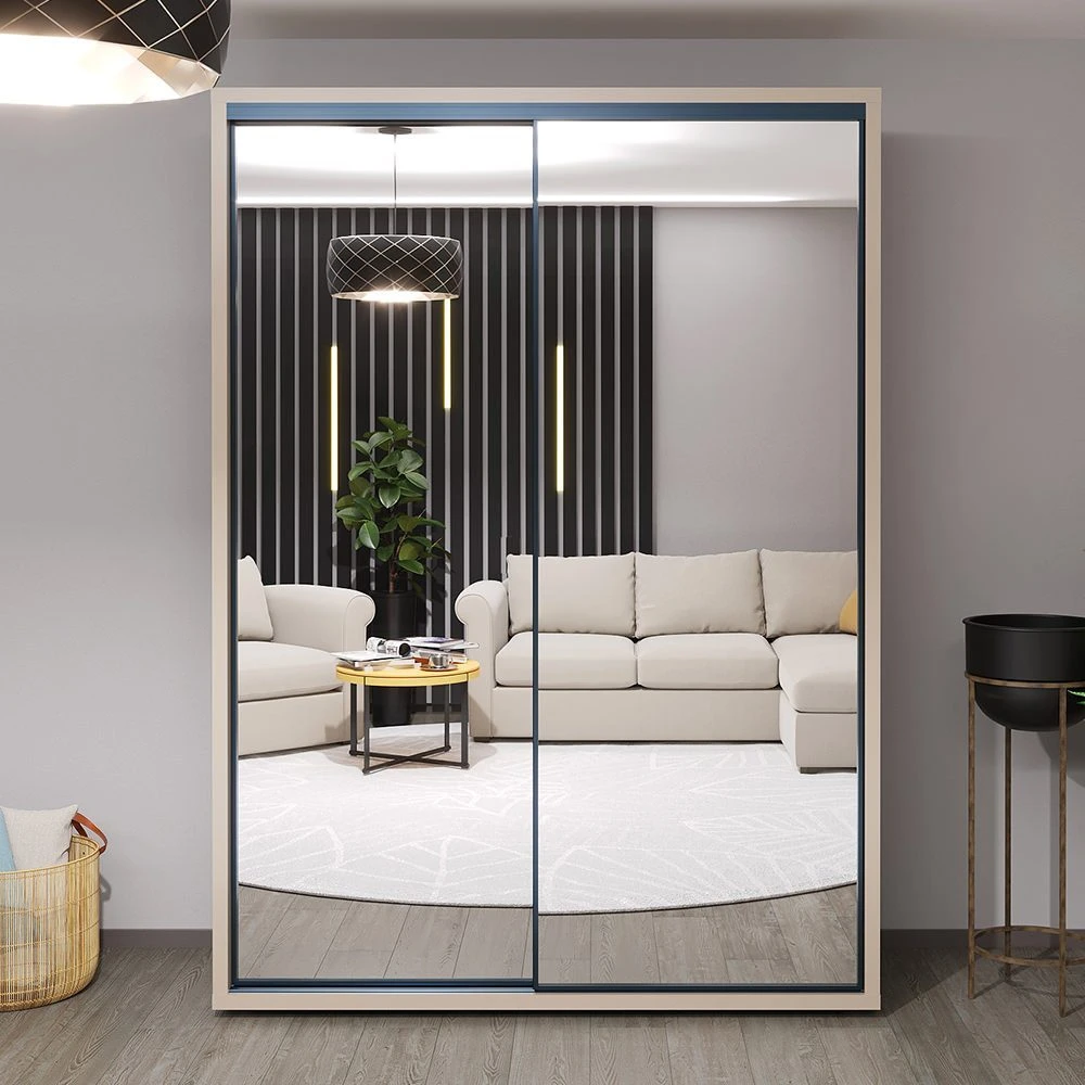 Dulap glisant bayro parma 1600x2250x600 gri piatra 2