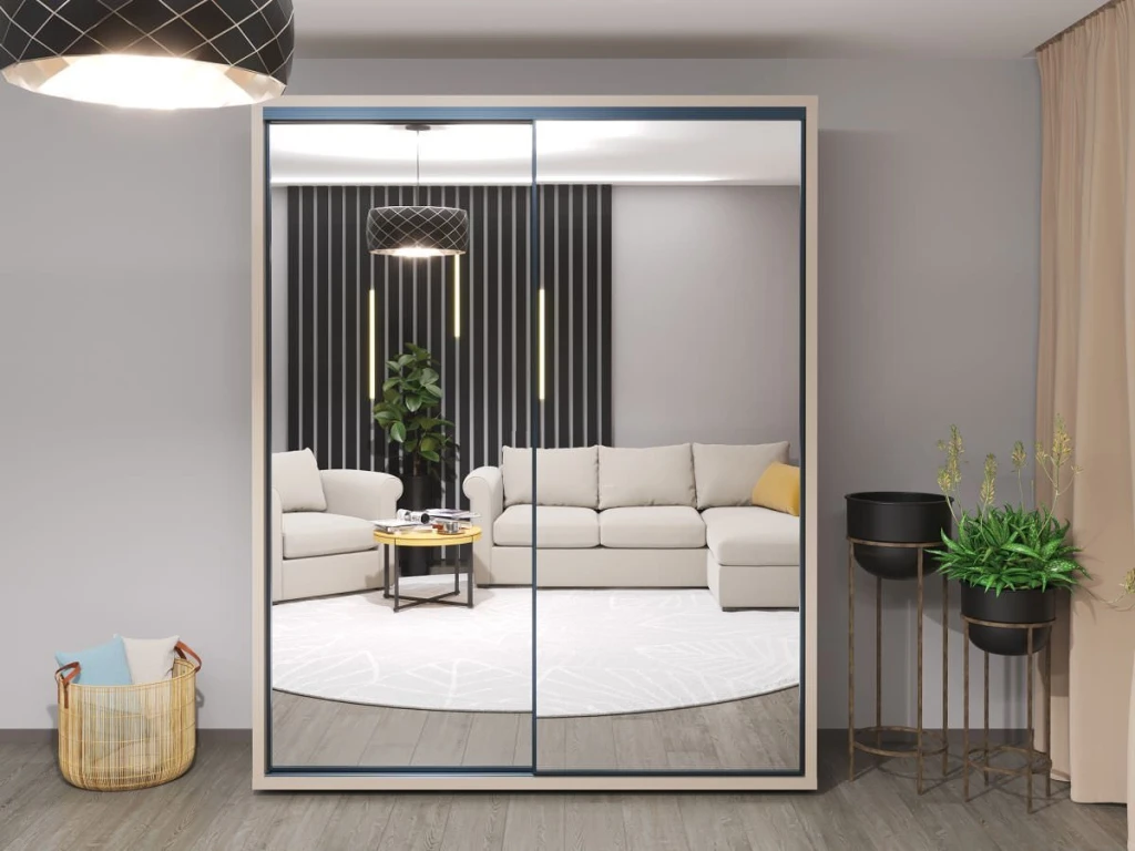 Dulap glisant bayro parma 1800x2250x600 gri piatra 4