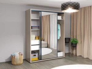 Dulap glisant bayro parma 1800x2250x600 gri piatra Thumbnail 3